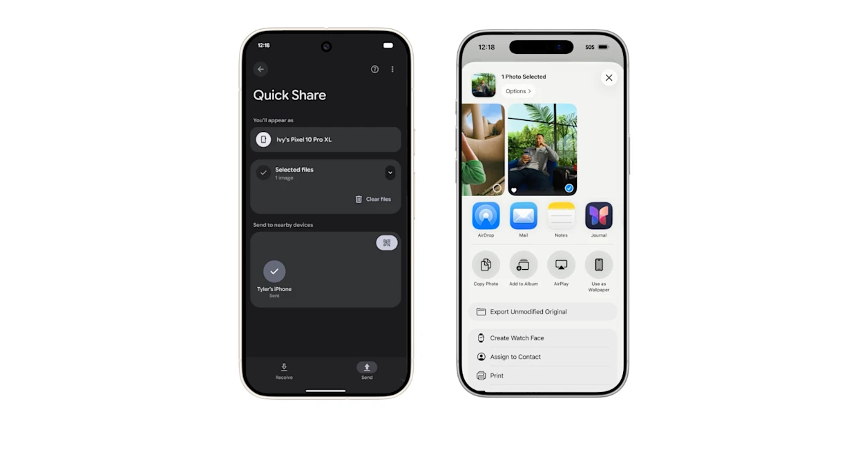 Android Quick Share now works with Apple's AirDrop feature on Pixel 10 phones
